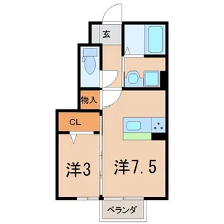 アクシィヴII【1階】の間取り