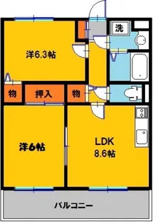グランドハイツ関根II【1階】の間取り