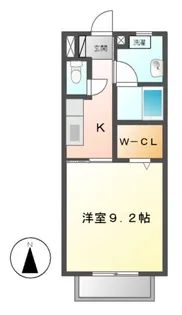 ユウェンタース【2階】の間取り