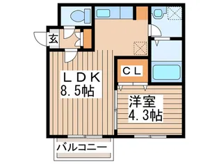 グランセ八軒【4階】の間取り