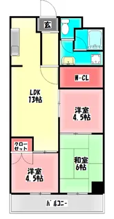 リコーハイム【3階】の間取り