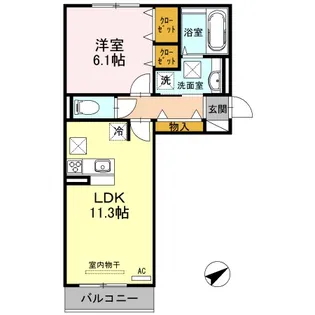 シャーロット水口【2階】の間取り