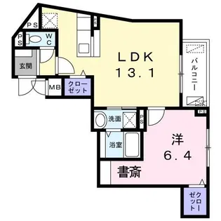 リヴェール桜新町【1階】の間取り