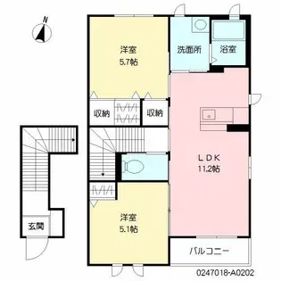 サンヒルズ・佐土原【2階】の間取り