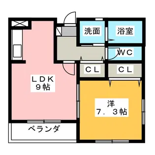 ル・リオン浜北【1階】の間取り