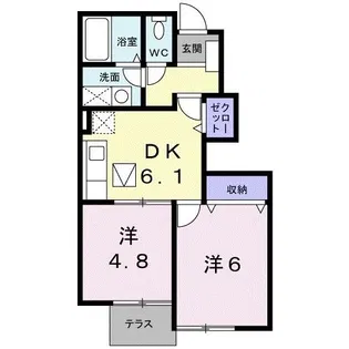 エクセレンス ヒル A【1階】の間取り