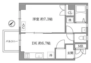 ベイエリア大久保【5階】の間取り