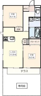 レストV【1階】の間取り