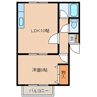 サウスロアヴェール【2階】の間取り