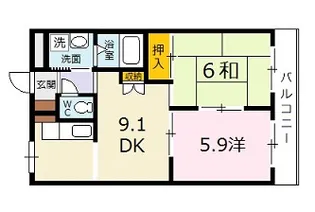 広島県広島市安佐北区三入3【アパート】の間取り
