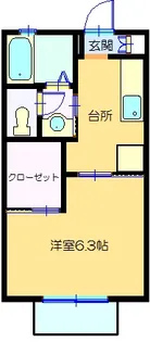 バリュージュ泉B【2階】の間取り