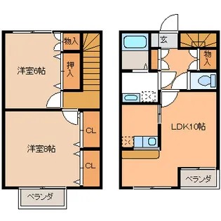 メゾネット・ターク【1階】の間取り
