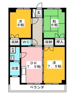 カンパーニュ一宮【3階】の間取り