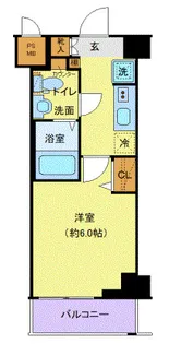 ディアレイシャス横浜サウスパレス【6階】の間取り