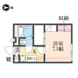 レオパレス伏見2【1階】の間取り