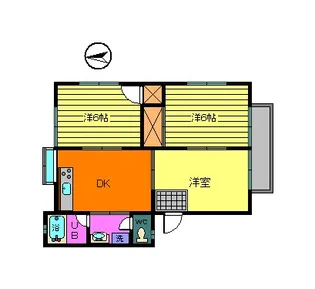ハイムセンチュリーつかだB【2階】の間取り