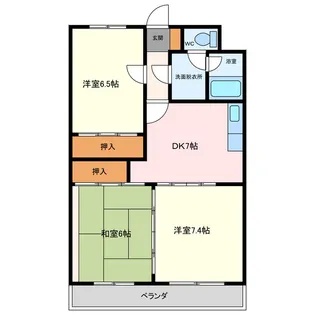 プライマリー三大【3階】の間取り
