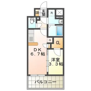 S‐RESIDENCE四日市安島aloggio【2階】の間取り