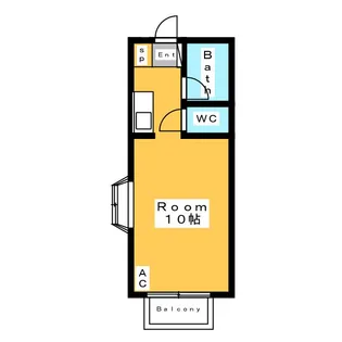 ハイユニメント城山 C【1階】の間取り