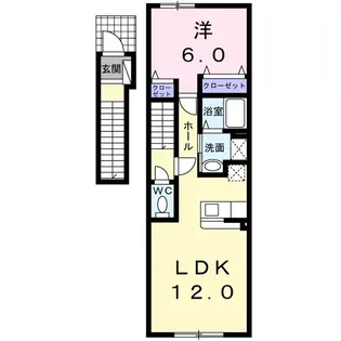 Eオーブ【2階】の間取り