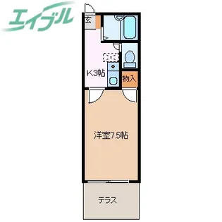 ヴィラウィスタリア【2階】の間取り