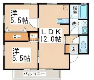 エスポワール岬【1階】の間取り