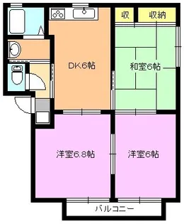 積水タウンコート C【2階】の間取り