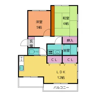 ハイツ幸【1階】の間取り