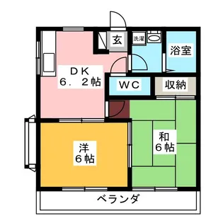 イルカコート【2階】の間取り
