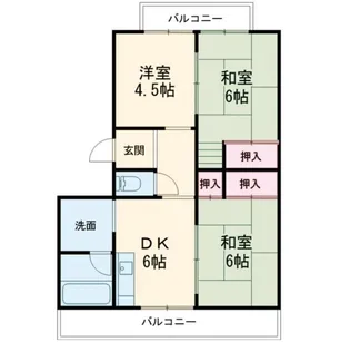 グリーンハイツ【4階】の間取り