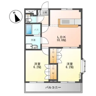 グランヴィレッジK【2階】の間取り