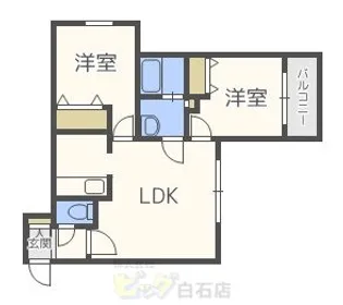 ラチーマ南郷【2階】の間取り