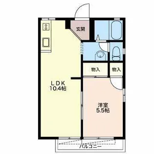 フレグランスかおりA【1階】の間取り