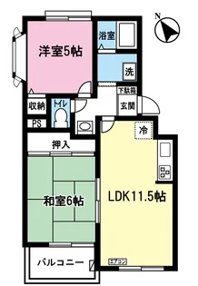 オーソネタウンハウス弐番館【1階】の間取り
