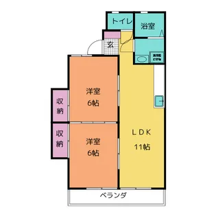 SKハイツII【1階】の間取り