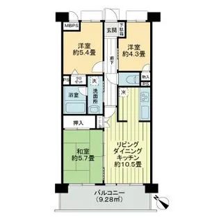 東京都町田市鶴川6【マンション】の間取り