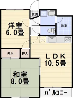 リバティ長永【3階】の間取り