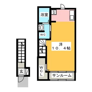 ア ミ アイレ 神の倉【1階】の間取り