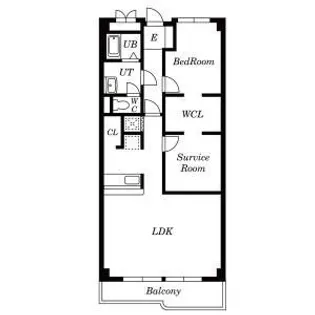里水マンションA【5階】の間取り