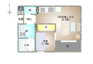 仮称)REGALEST 下伊福本町IV【3階】の間取り