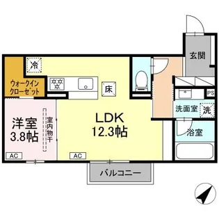 ユア ベース【1階】の間取り