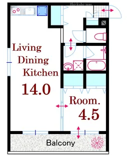 コーポ駅前ビル【4階】の間取り