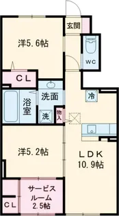 プリフォーレ武雄【1階】の間取り