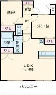パテラつくば学園都市【6階】の間取り