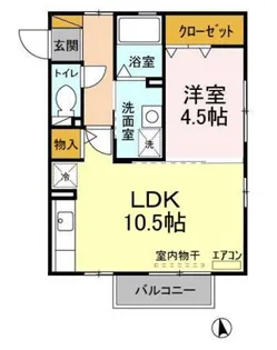 メゾンランコントル【1階】の間取り