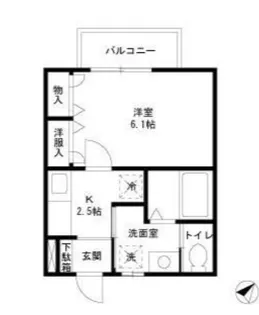 千葉県市川市新田1【アパート】の間取り