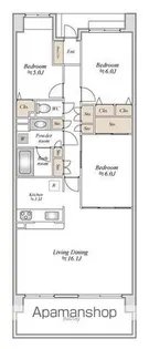 リーベスト西千葉【5階】の間取り