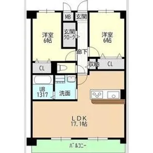 愛知県名古屋市守山区小幡宮ノ腰【マンション】の間取り