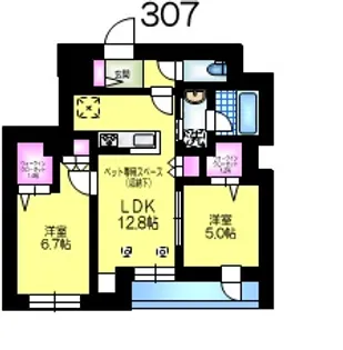 東京都足立区谷在家3【マンション】の間取り