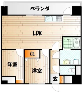 プランドールMK小倉【2階】の間取り